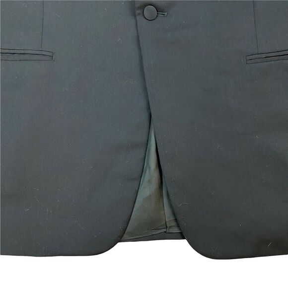 Ermenegildo Zegna Tuxedo Jacket Size 52 Men's Black Wool Single Button - Picture 4 of 9